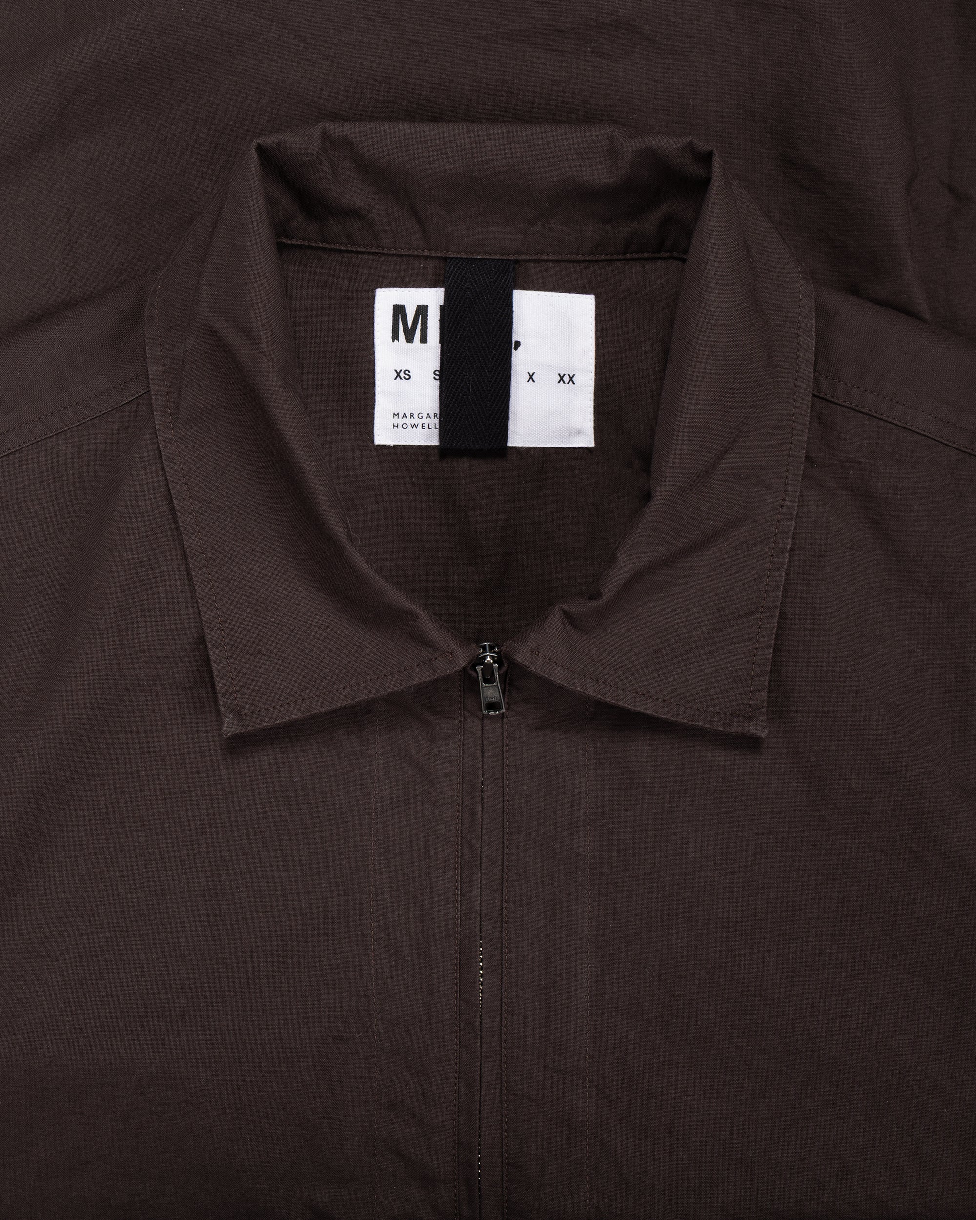 MHL ロングスリーブハーフジップシャツ コットンキャンバスシャー
