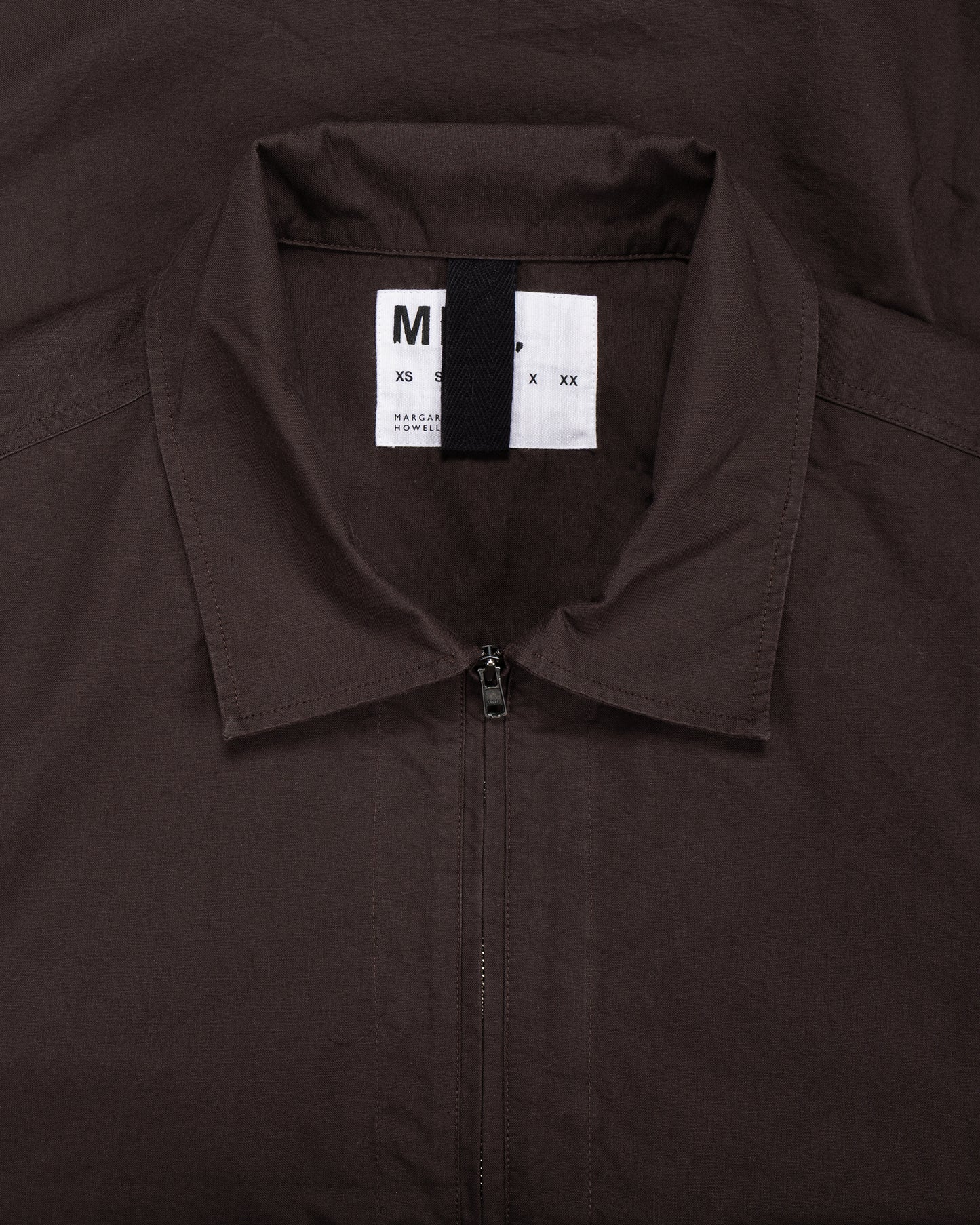 MHL Long Sleeve Half Zip Shirt Cotton Canvas Shirting Earth