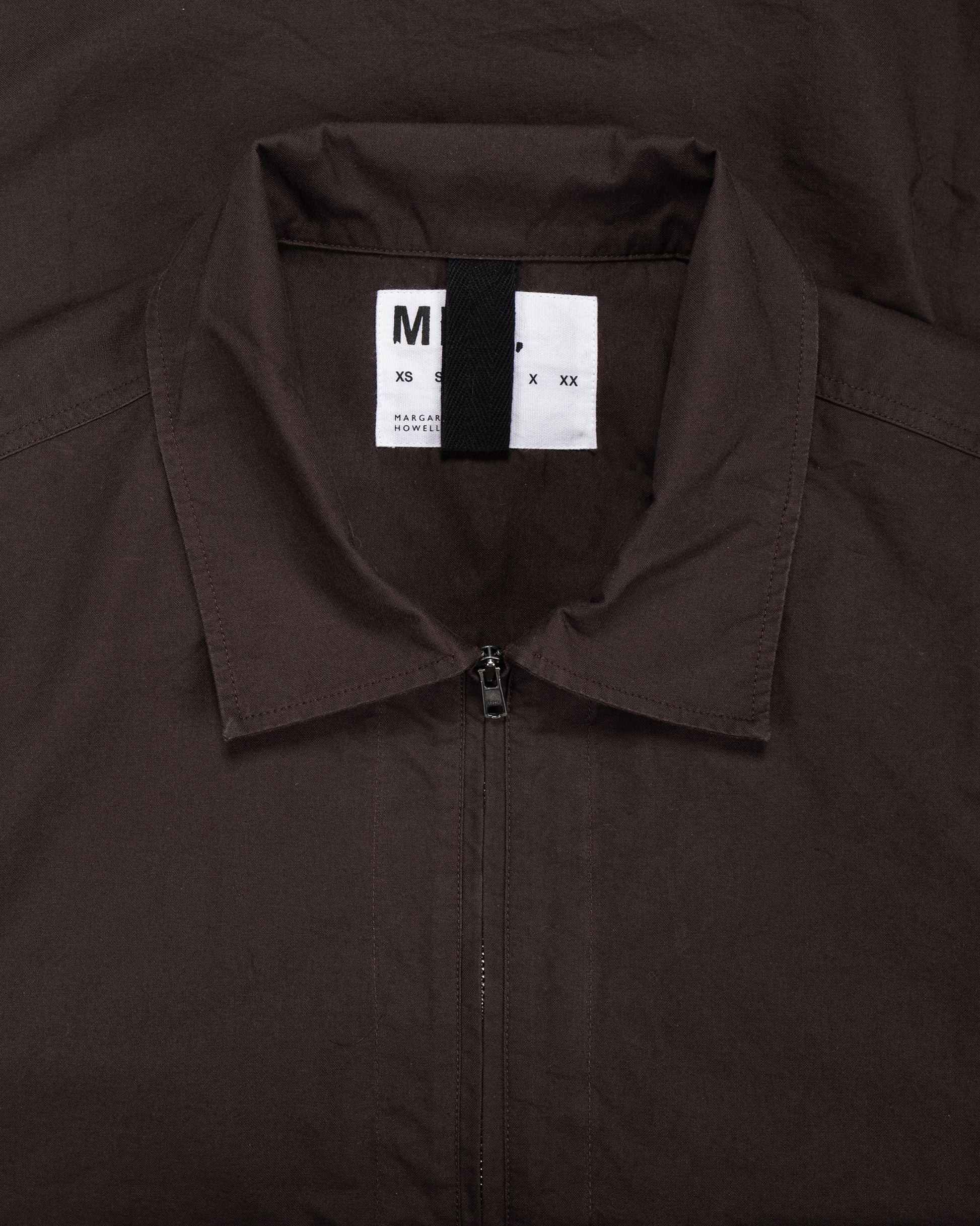 MHL Long Sleeve Half Zip Shirt Cotton Canvas Shirting Earth