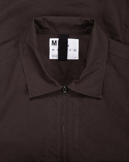 MHL Long Sleeve Half Zip Shirt Cotton Canvas Shirting Earth