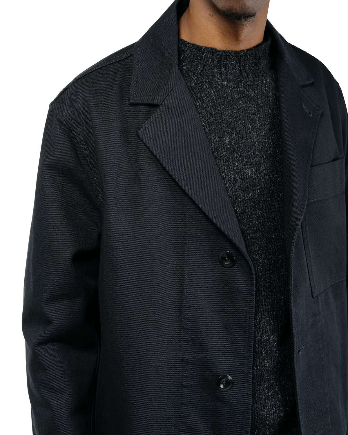 MHL Minimal Blazer Raised Cotton Drill Black