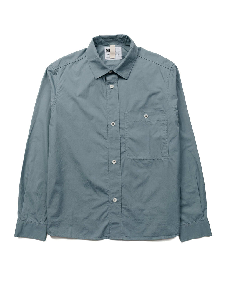 MHL Overall Shirt Compact Cotton Poplin Dusty Blue