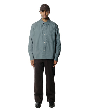 MHL Overall Shirt Compact Cotton Poplin Dusty Blue