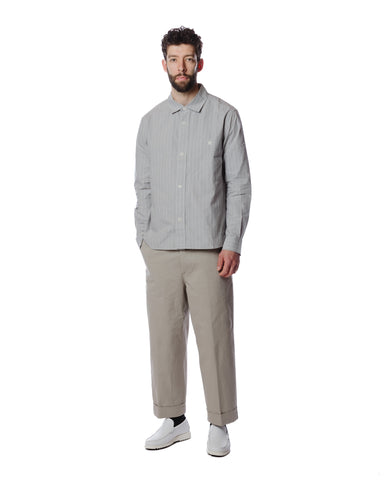 MHL Overall Shirt PJ Stripe Cotton Grey/Black