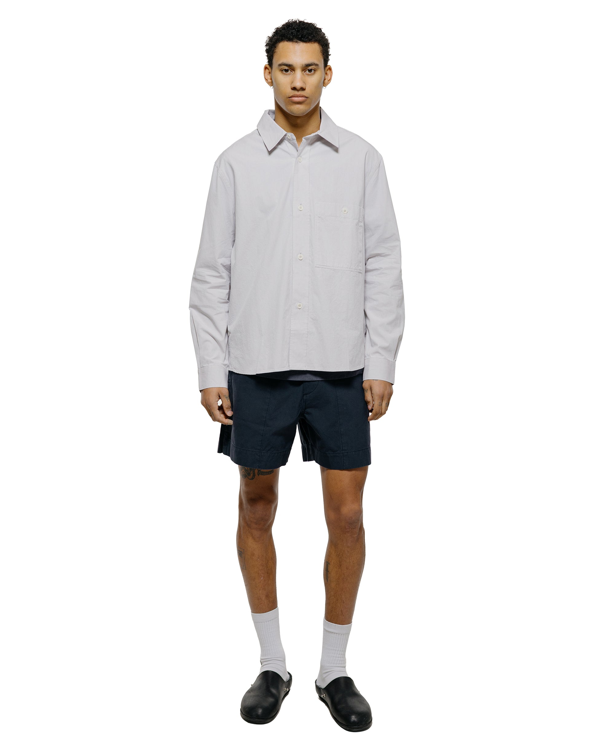 MHL Overall Shirt Plainweave Cotton Canvas Pebble