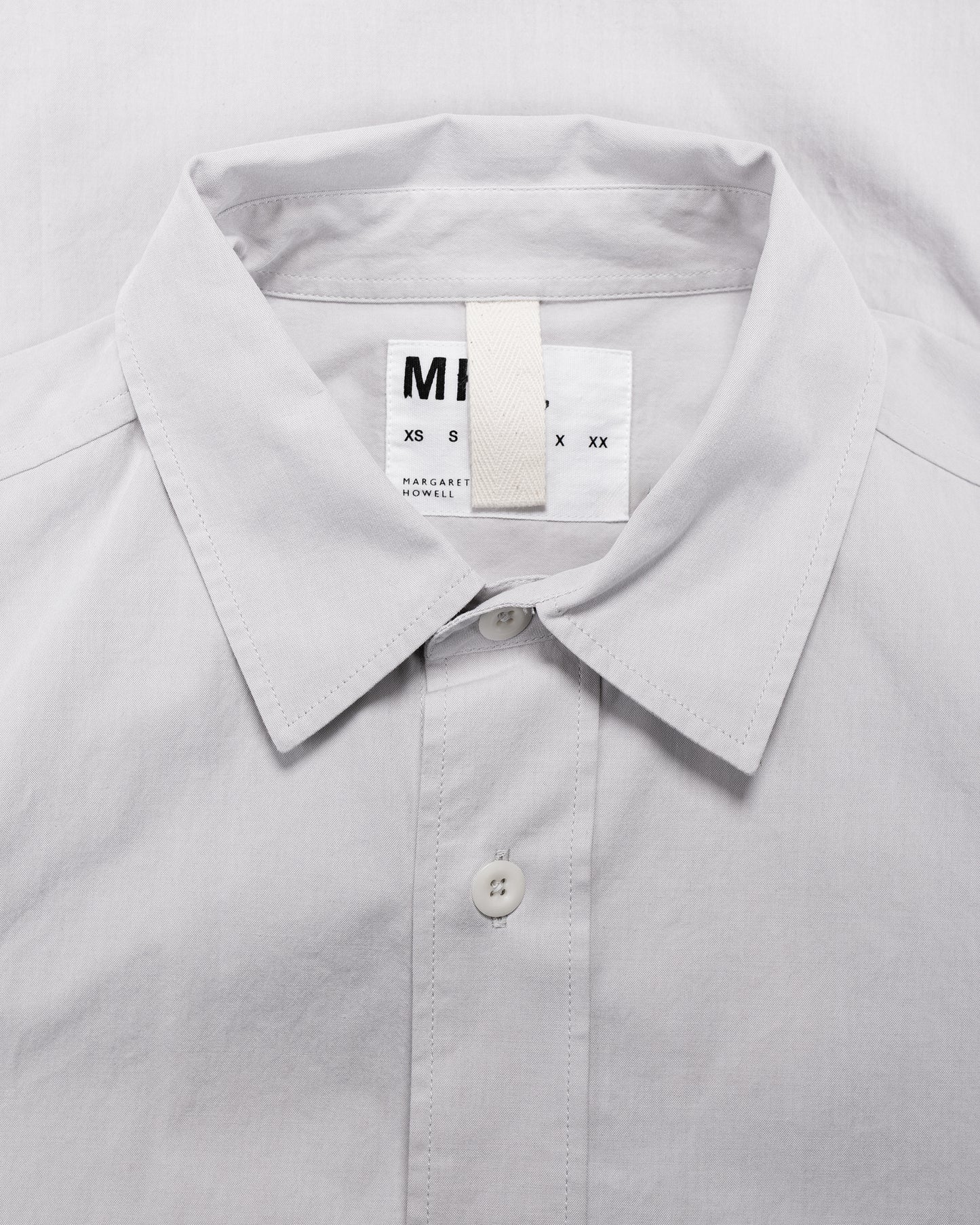 MHL Overall Shirt Plainweave Cotton Canvas Pebble