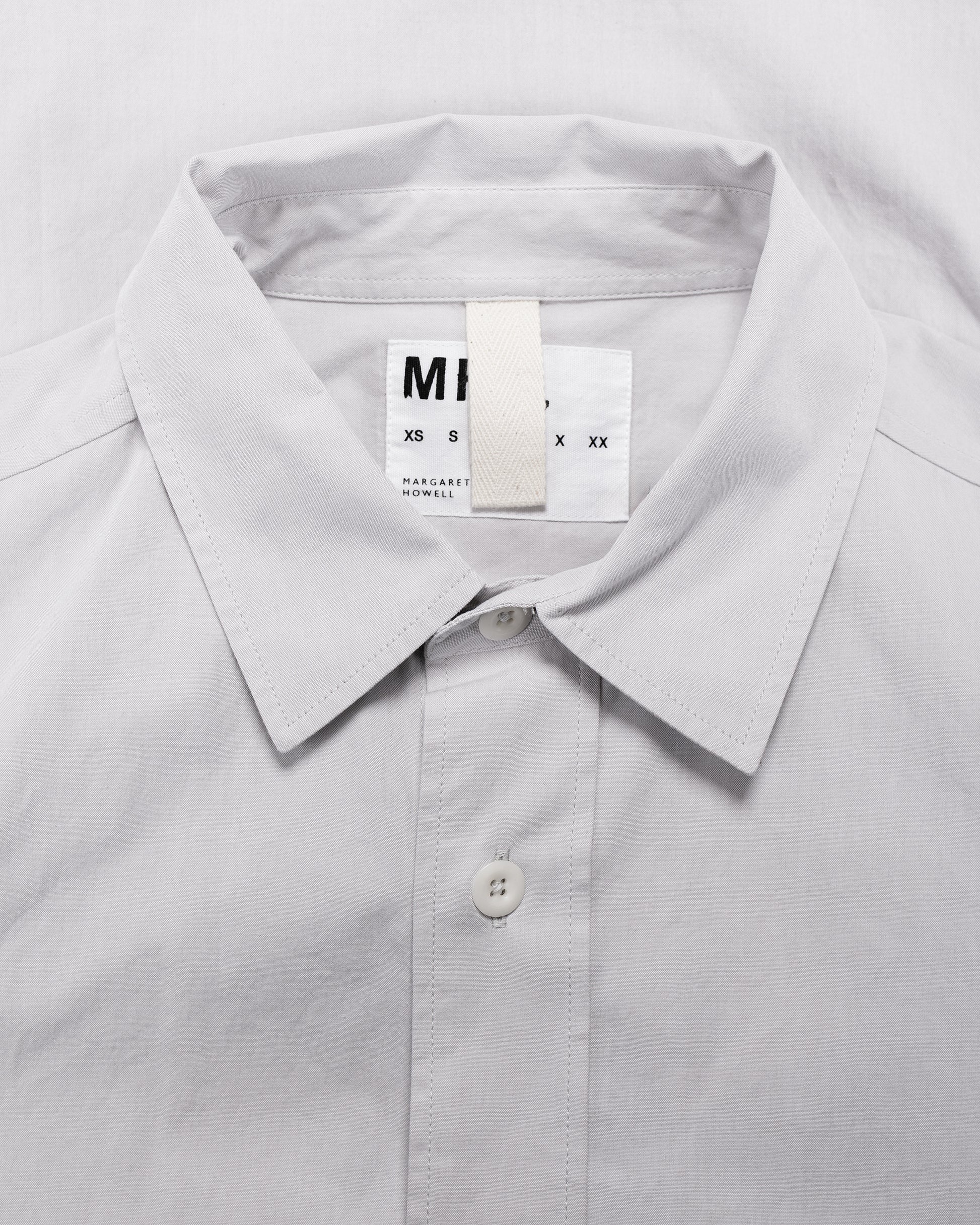 MHL Overall Shirt Plainweave Cotton Canvas Pebble