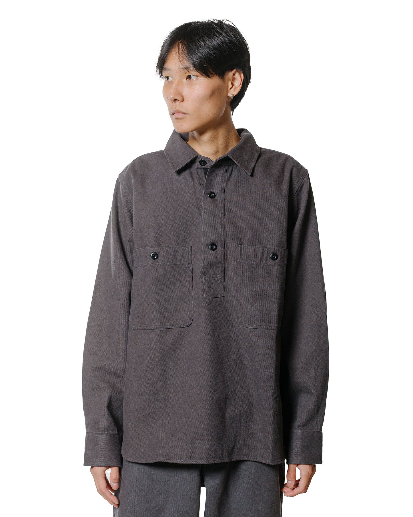 MHL Overhead Shirt Cotton Wool Drill Graphite