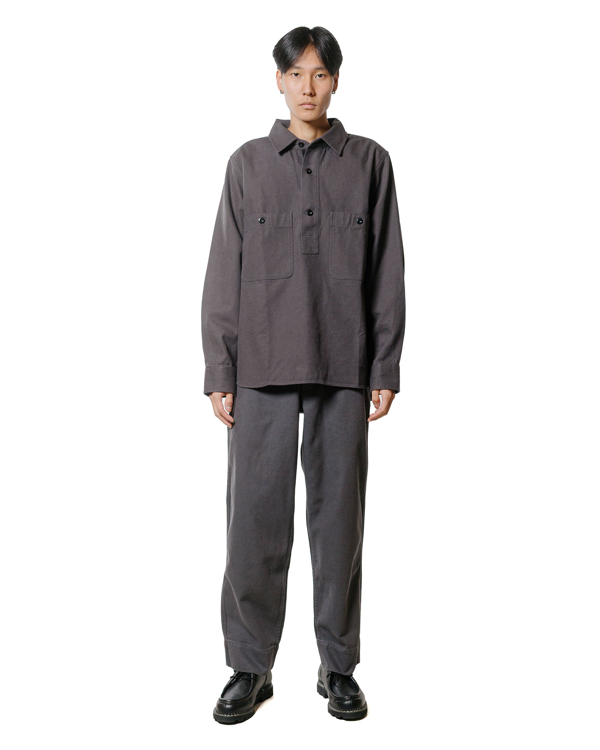MHL Overhead Shirt Cotton Wool Drill Graphite