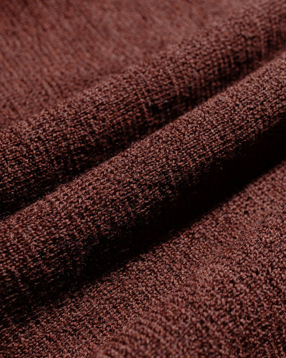 MHL Oversized Knitted Polo Dry Wool Dark Brown