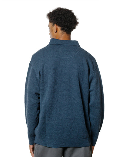 MHL Oversized Knitted Polo Dry Wool Uniform Blue