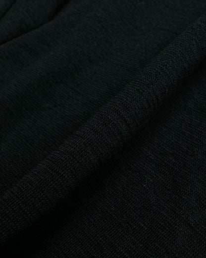 MHL Raglan Cardigan Dry Wool Black fabric