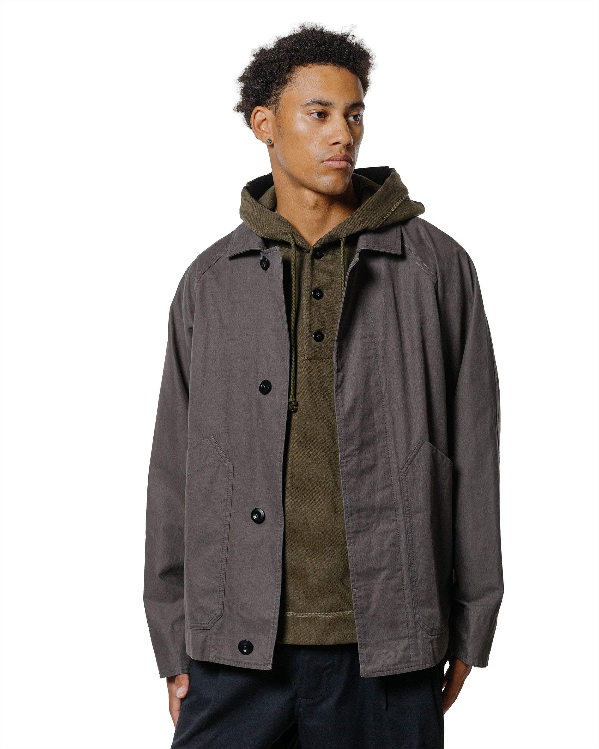 MHL Raglan Jacket Plain Cotton Drill Ebony