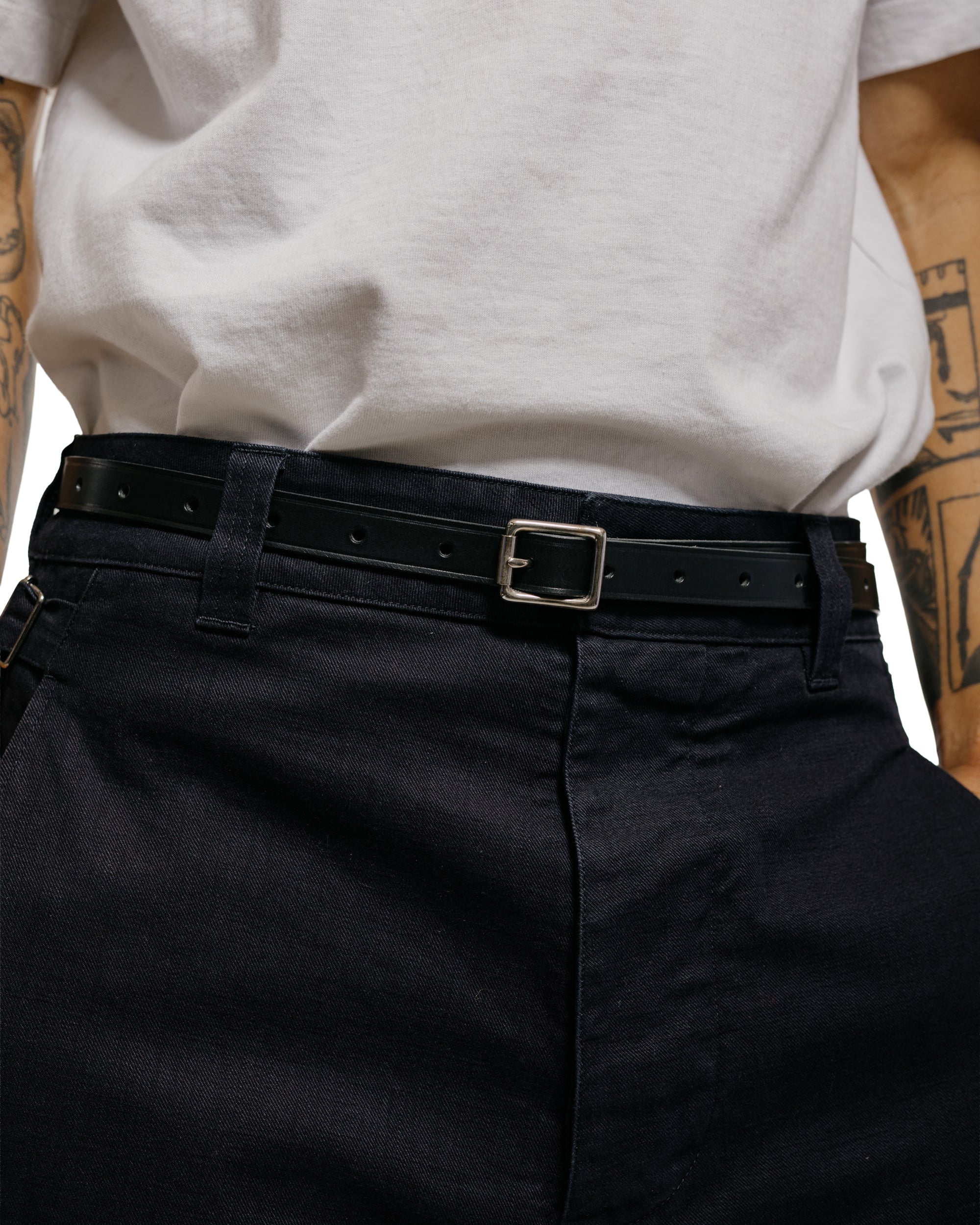 MHL Waist Tab Chino Indigo Twill Indigo