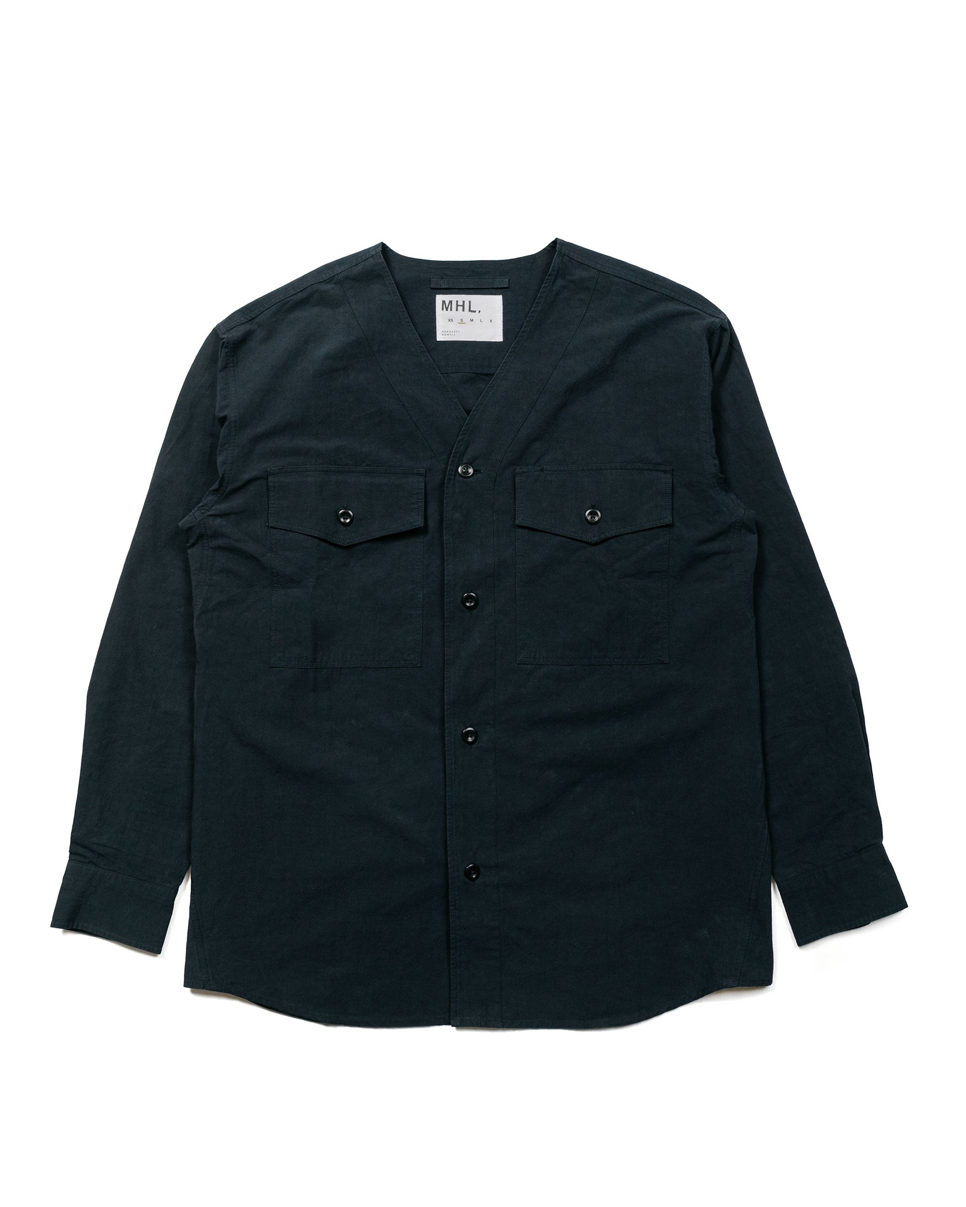 MHL Scout Shirt Cotton Linen Plainweave Ink