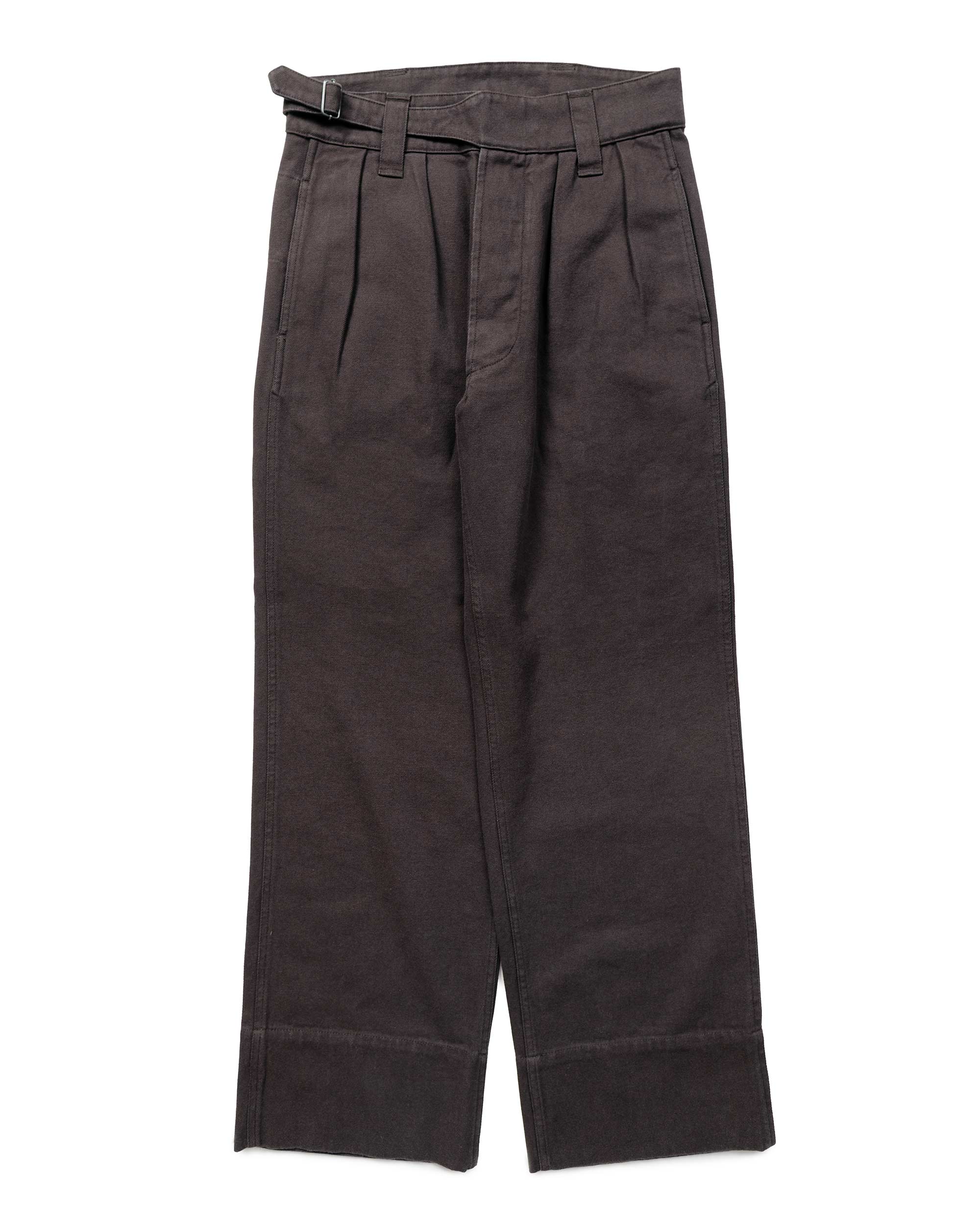 MHL Side Cinch Trouser Wool Cotton Drill Ebony Model