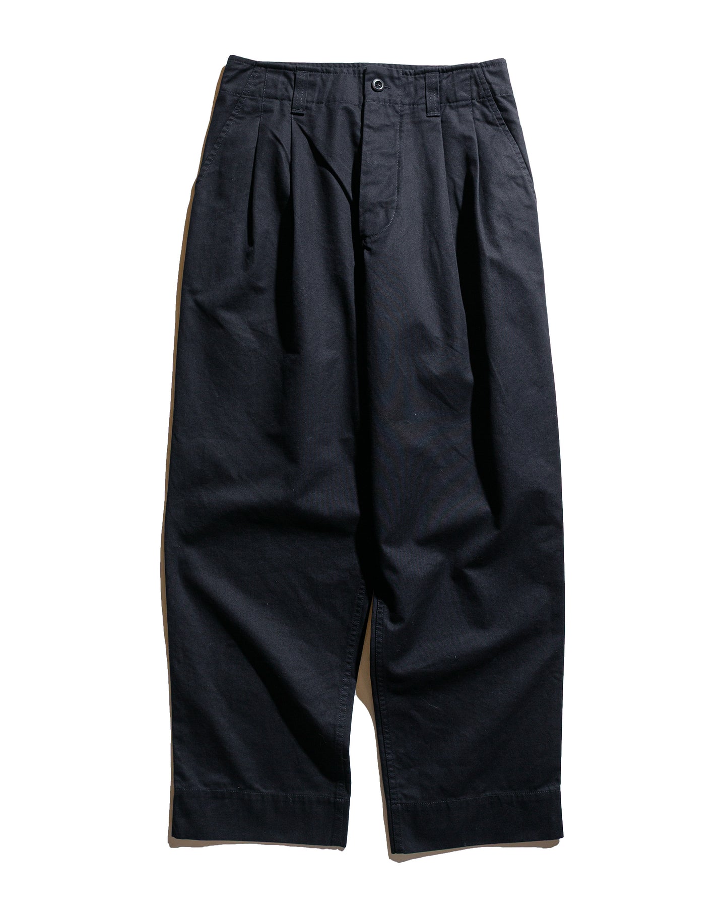 MHL Stitch Pleat Trouser Compact Cotton Canvas Black