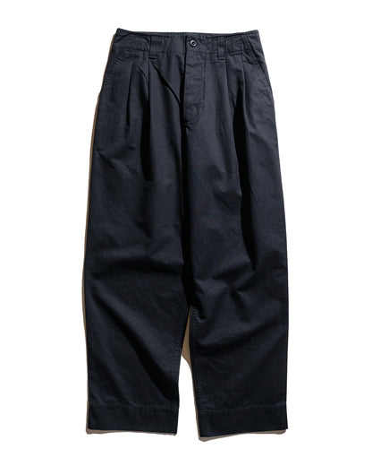 MHL Stitch Pleat Trouser Compact Cotton Canvas Black
