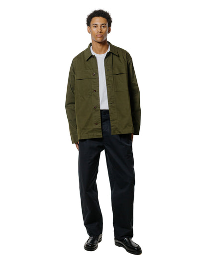 MHL Stitch Pleat Trouser Compact Cotton Canvas Black