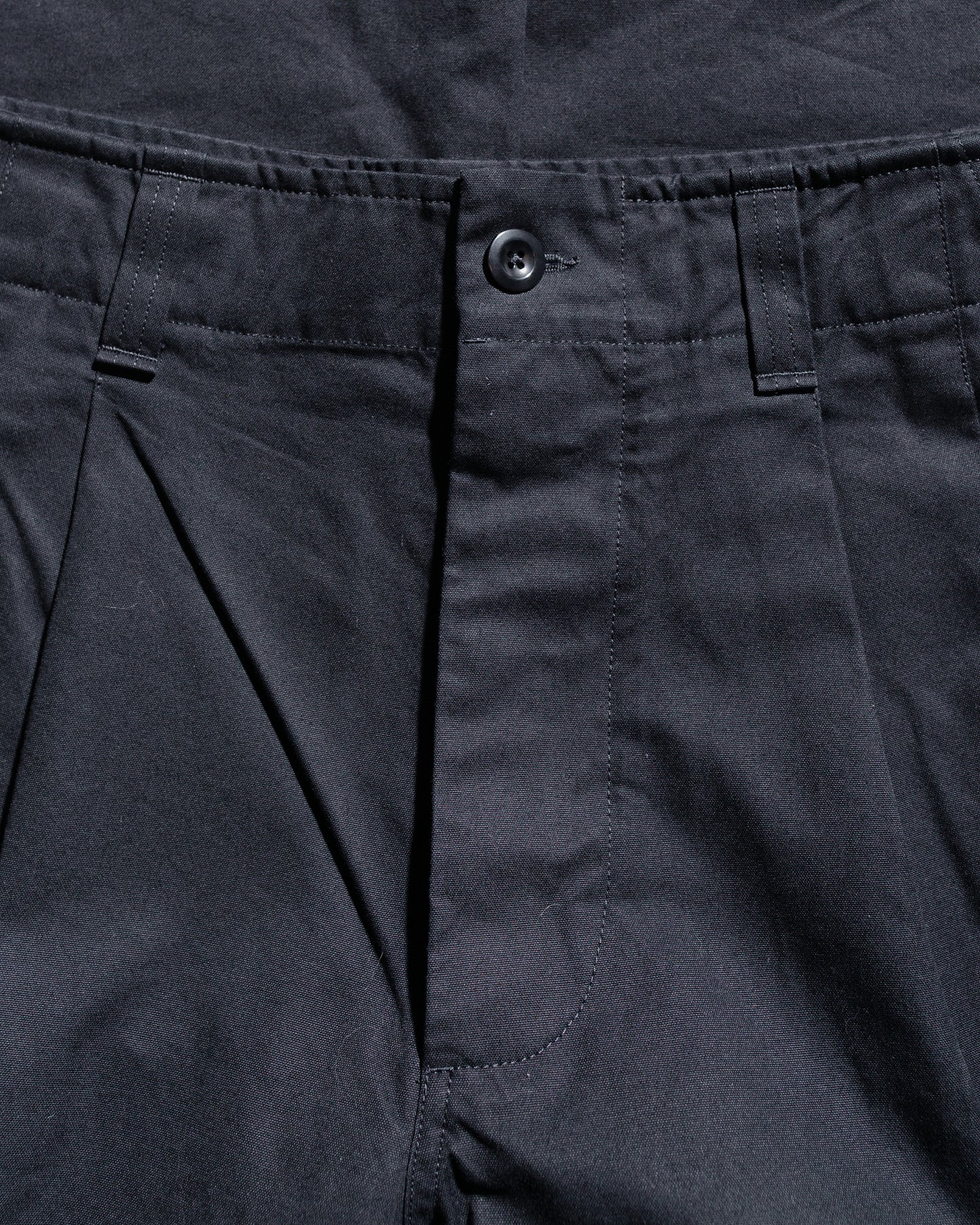 MHL Stitch Pleat Trouser Compact Cotton Canvas Black