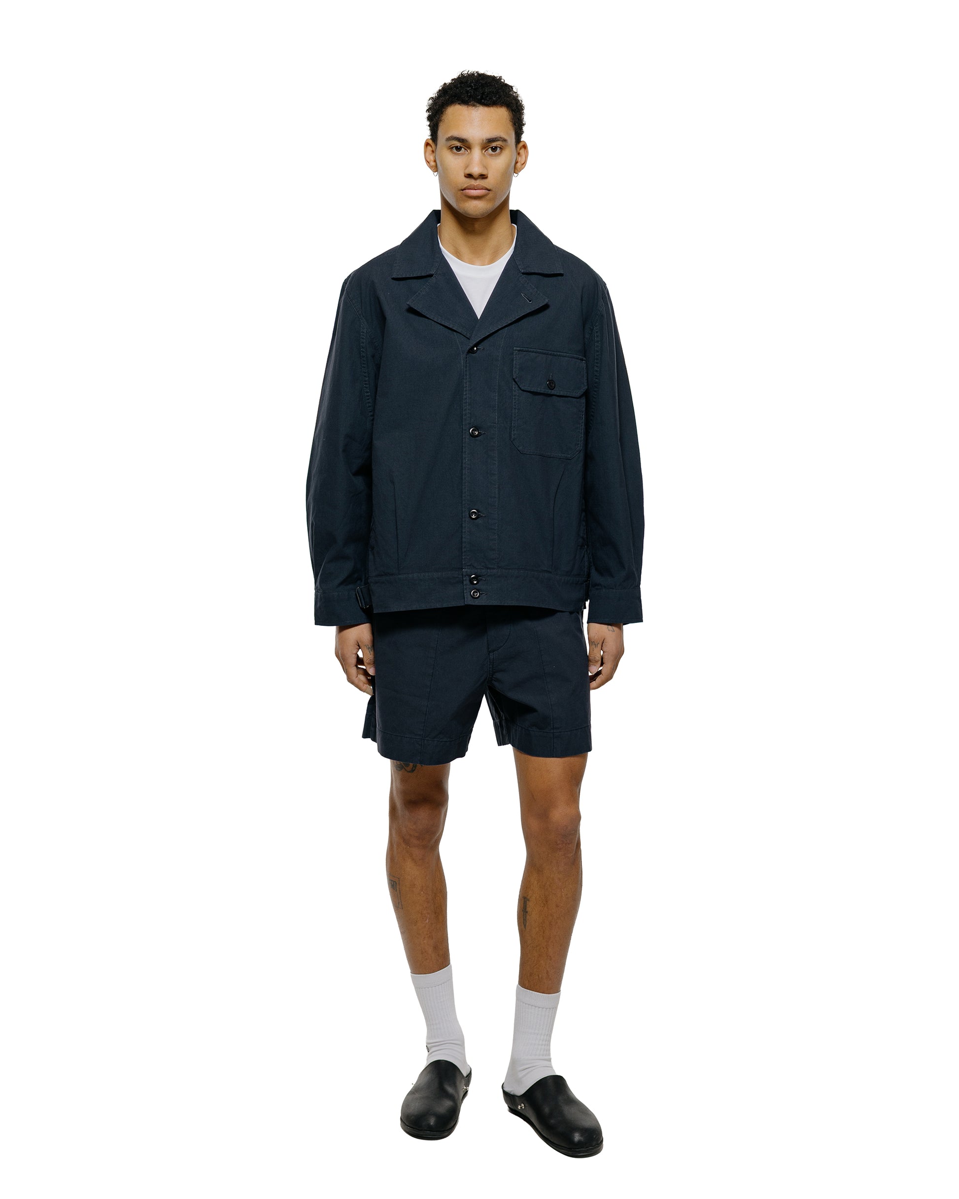 MHL Utility Jacket Washed Cotton Ripstop Ink