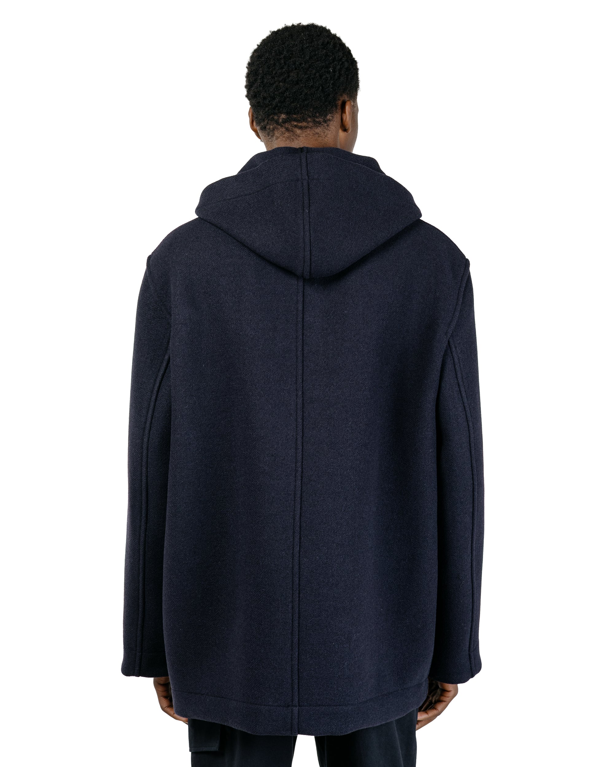MHL Zip Through Duffle Double Wool Melton Dark Navy