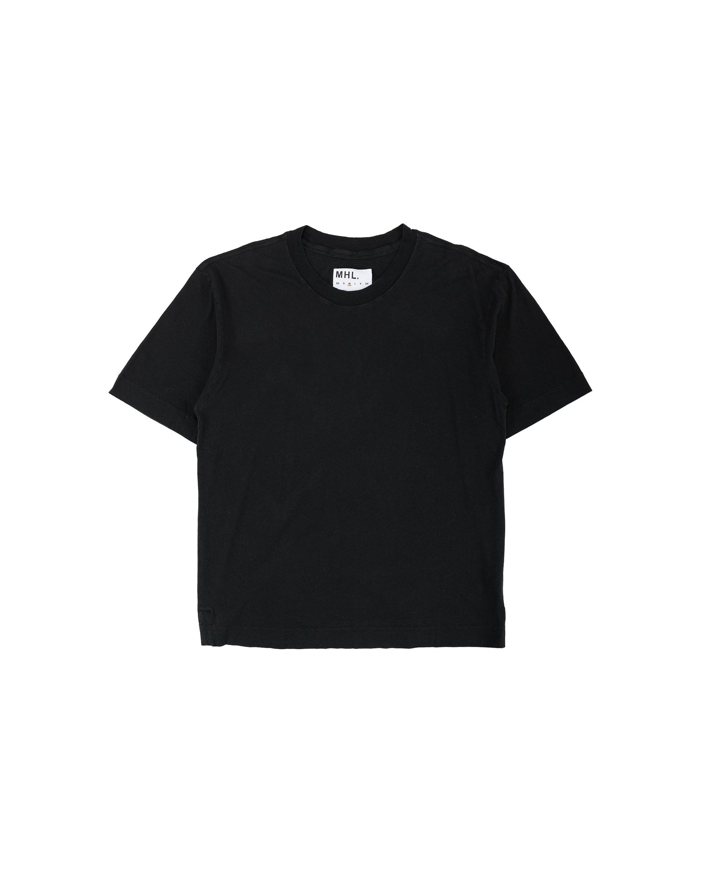 lost & found Margaret Howell MHL Simple T-Shirt Organic Cotton Linen Jersey Black