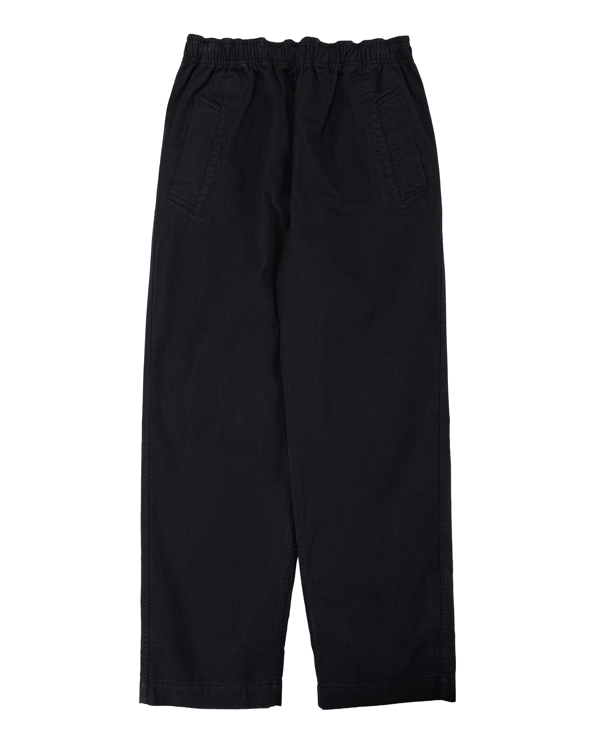 lost & found Margaret Howell MHL Wide Leg Jogger Dry Cotton Linen Black