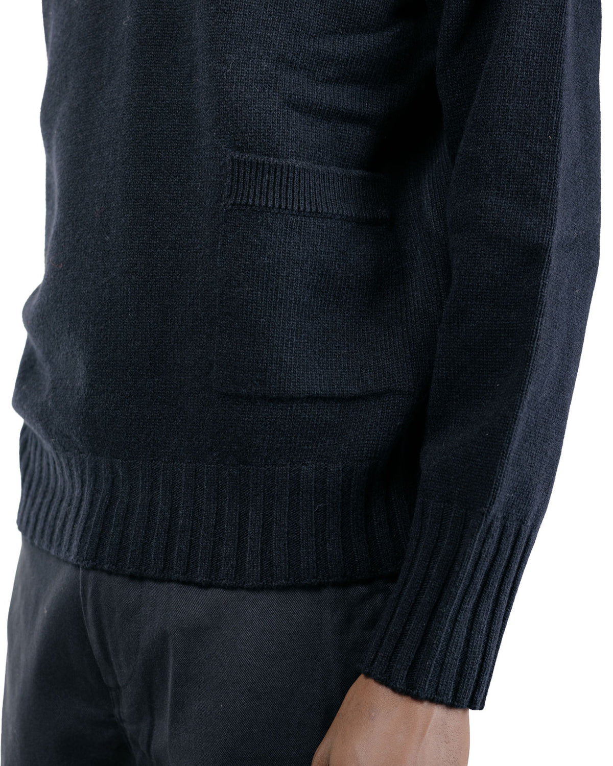 Margaret Howell Single Pocket Crew Geelong Lambswool Ink