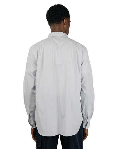 Margaret Howell Basic Shirt Cotton Micro Stripe WhiteNavy