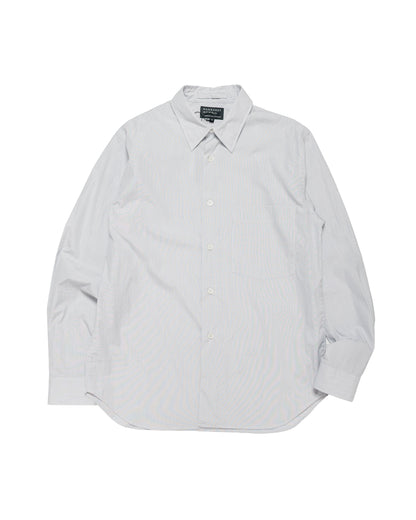 Margaret Howell Basic Shirt Cotton Micro Stripe White/Navy