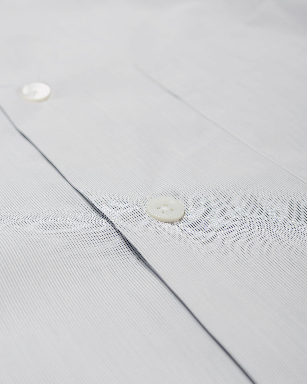 Margaret Howell Basic Shirt Cotton Micro Stripe White/Navy