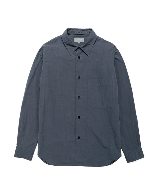 Margaret Howell Basic Shirt Yarn Dye Cotton Shirting Charcoal