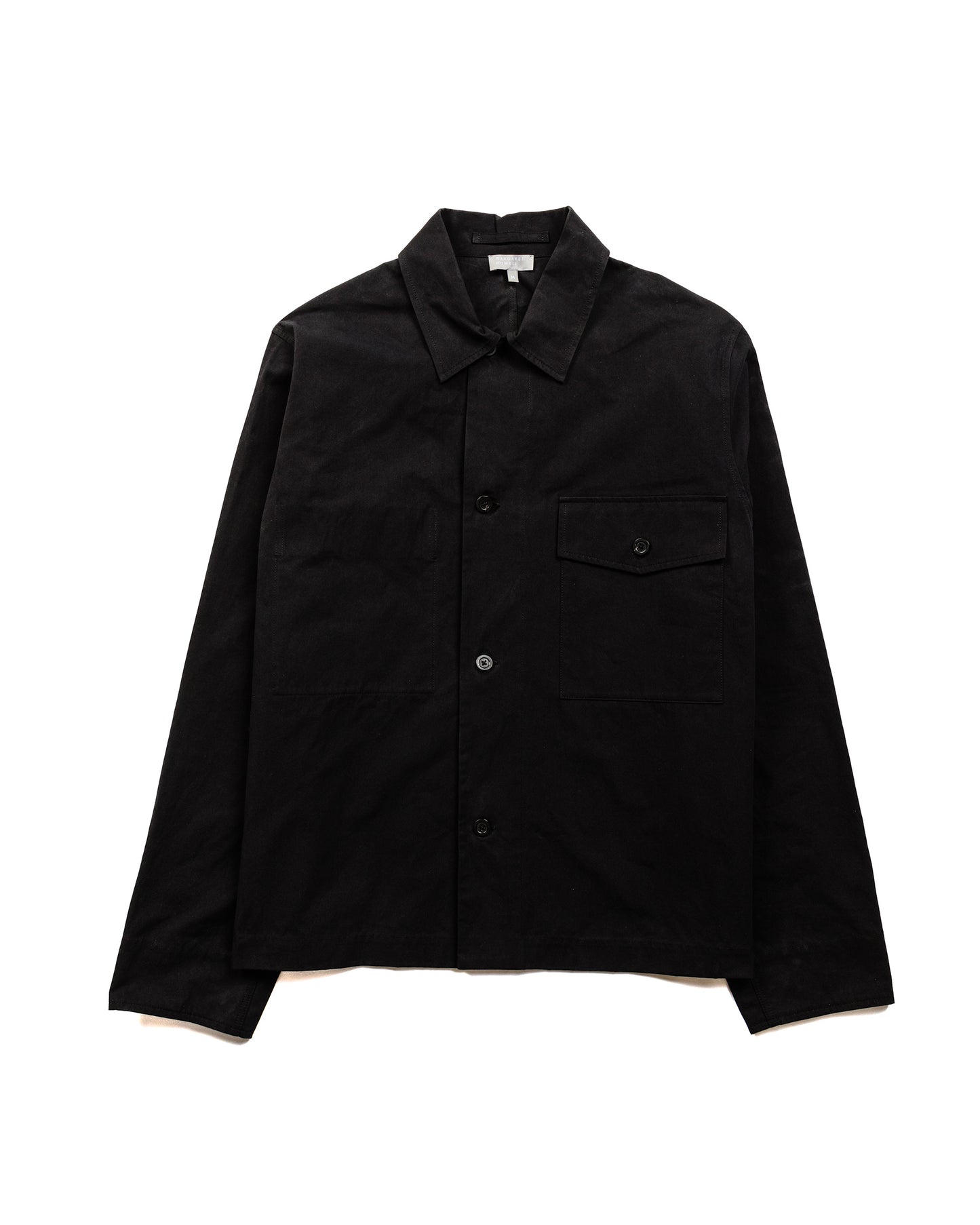 Margaret Howell Boxy Overshirt Heavy Cotton Poplin Black