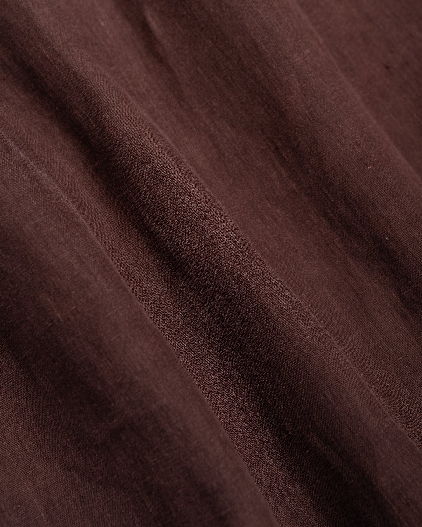 Margaret Howell Revere Collar Shirt Soft Linen Poplin Mahogony