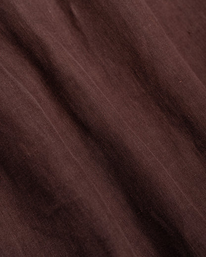 Margaret Howell Revere Collar Shirt Soft Linen Poplin Mahogony