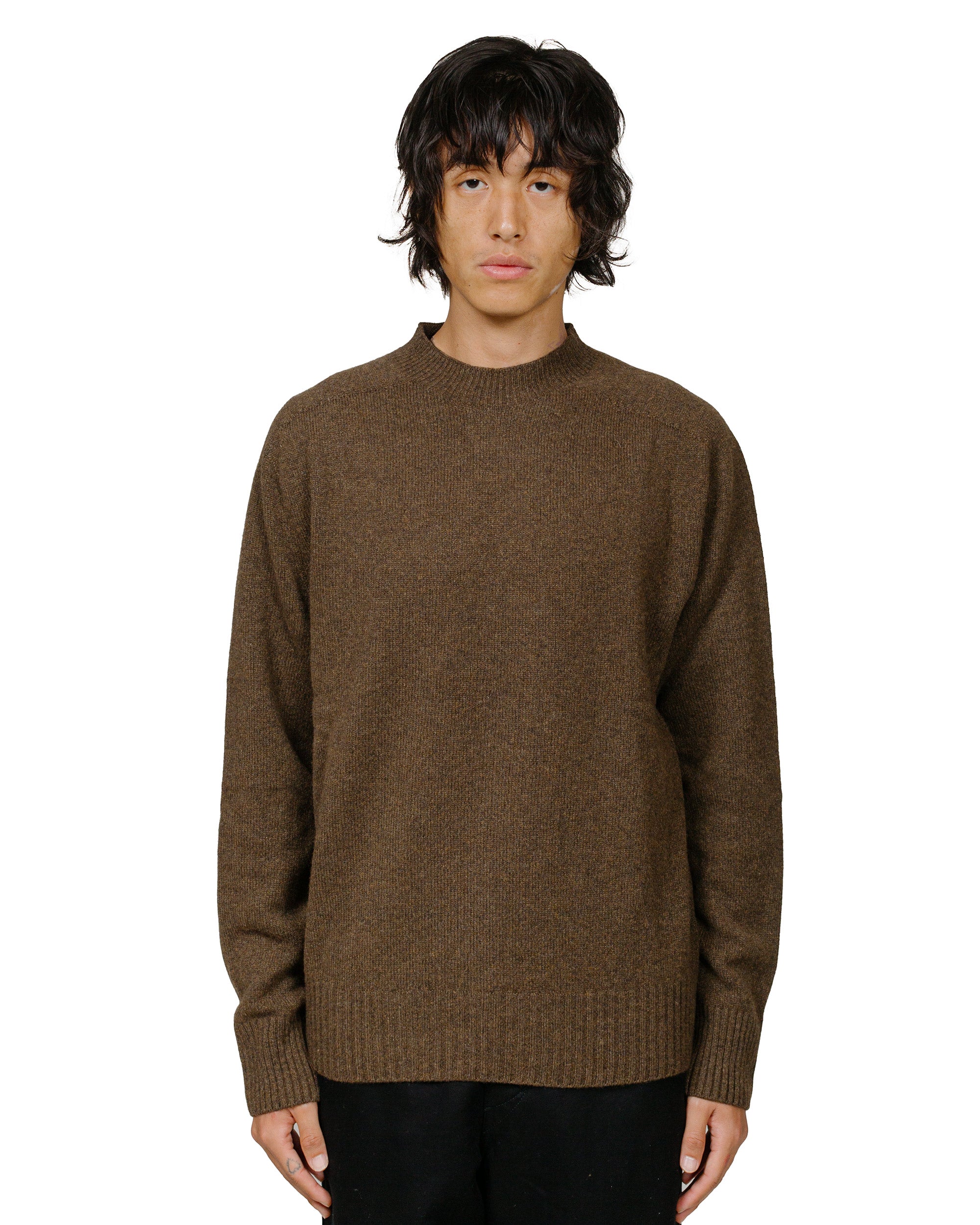 Margaret Howell Seamless Crew Neck Merino Cashmere Bracken