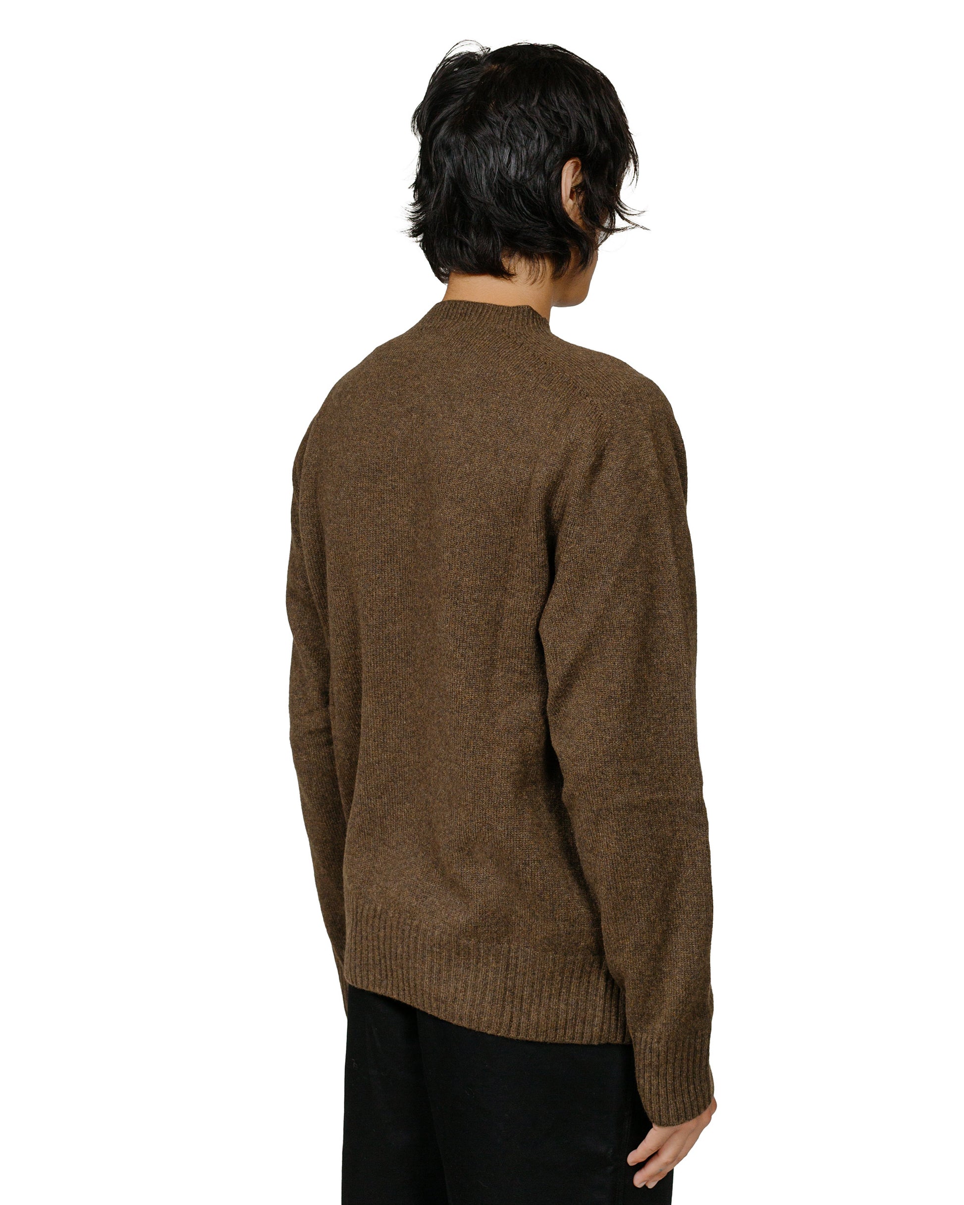 Margaret Howell Seamless Crew Neck Merino Cashmere Bracken model back