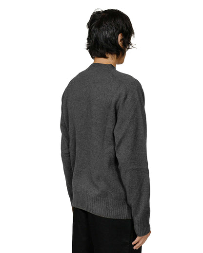 Margaret Howell Seamless Crew Neck Merino Cashmere Storm Grey model back