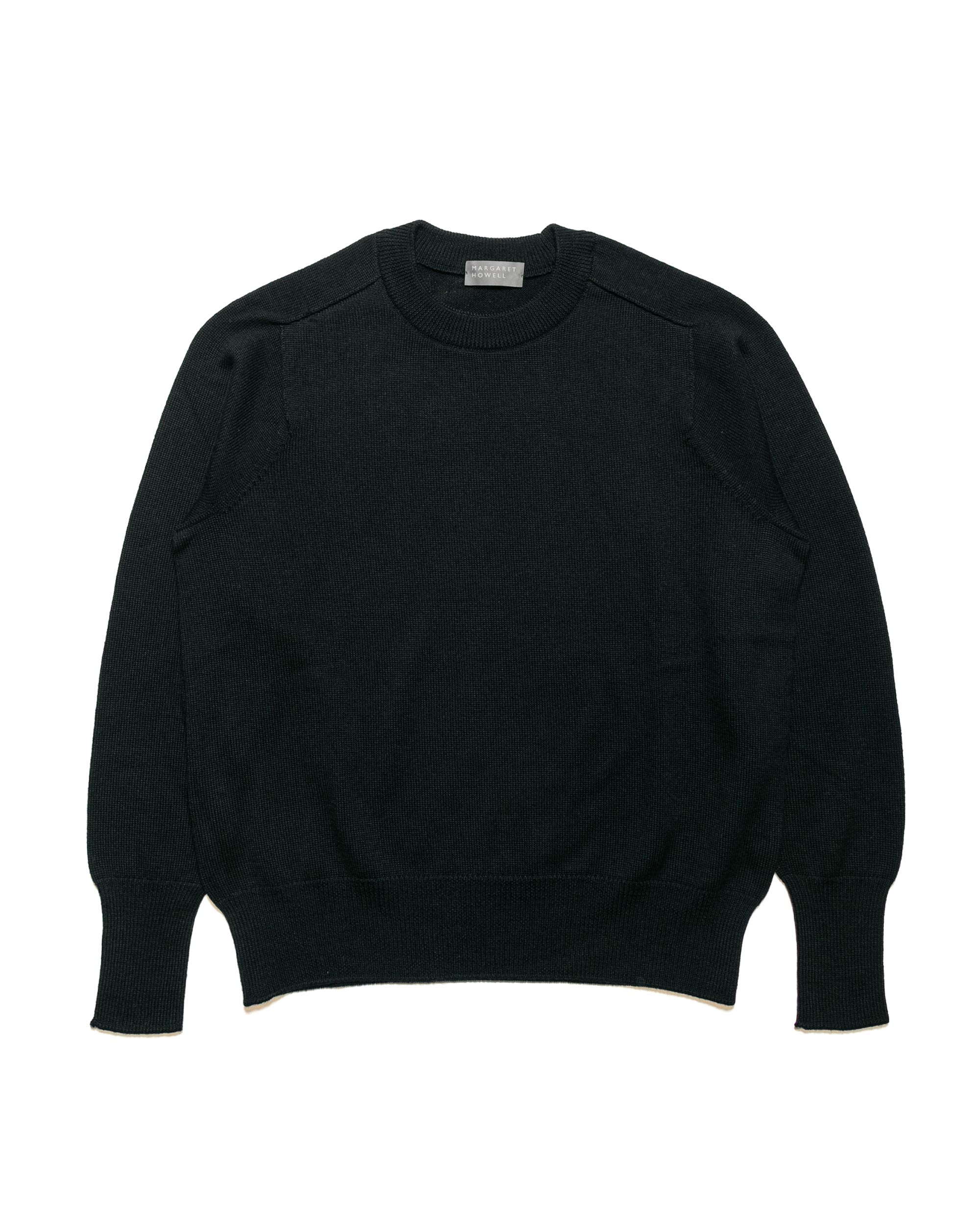 Margaret Howell Seamless Crew Pure Wool Black