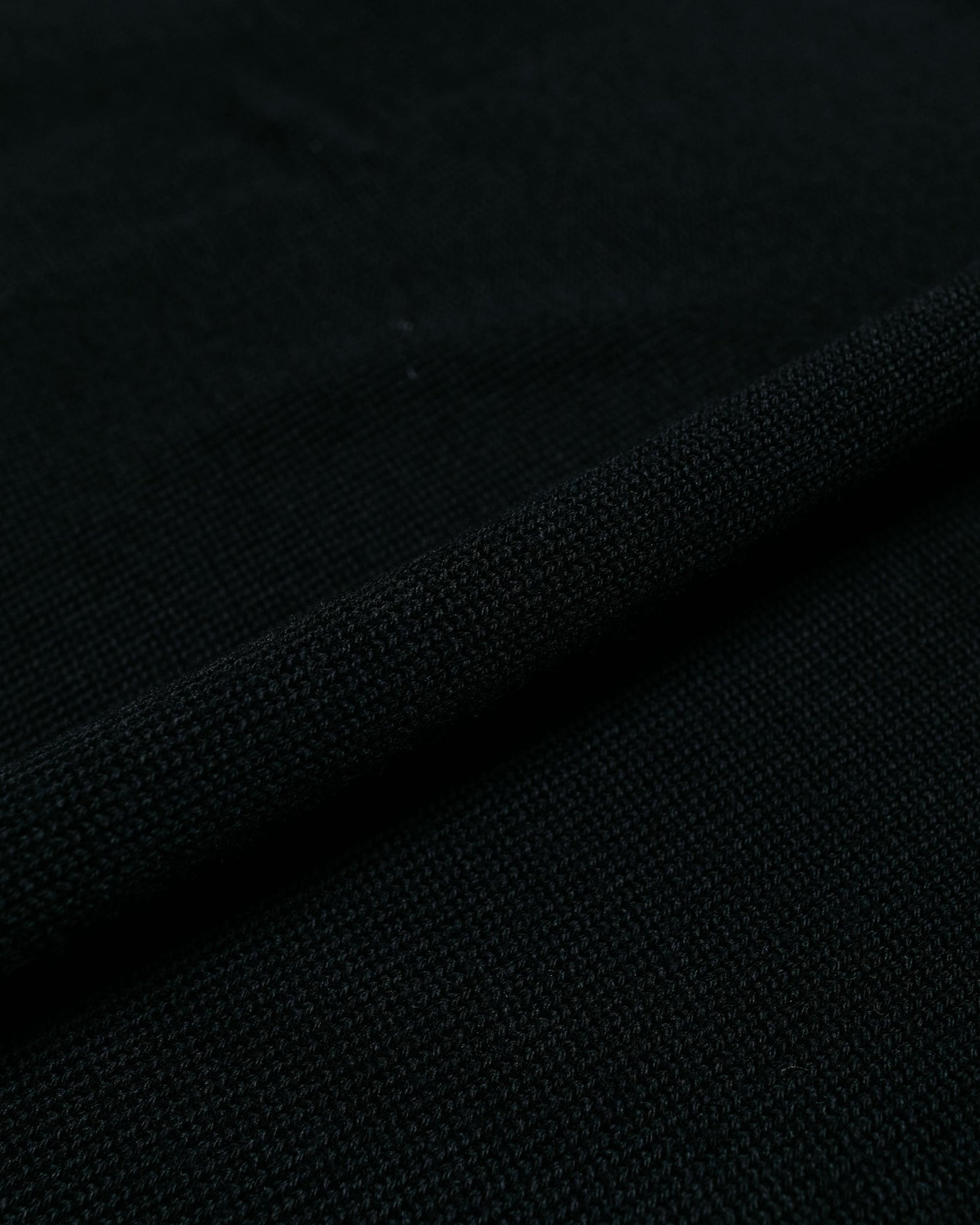 Margaret Howell Seamless Crew Pure Wool Black fabric