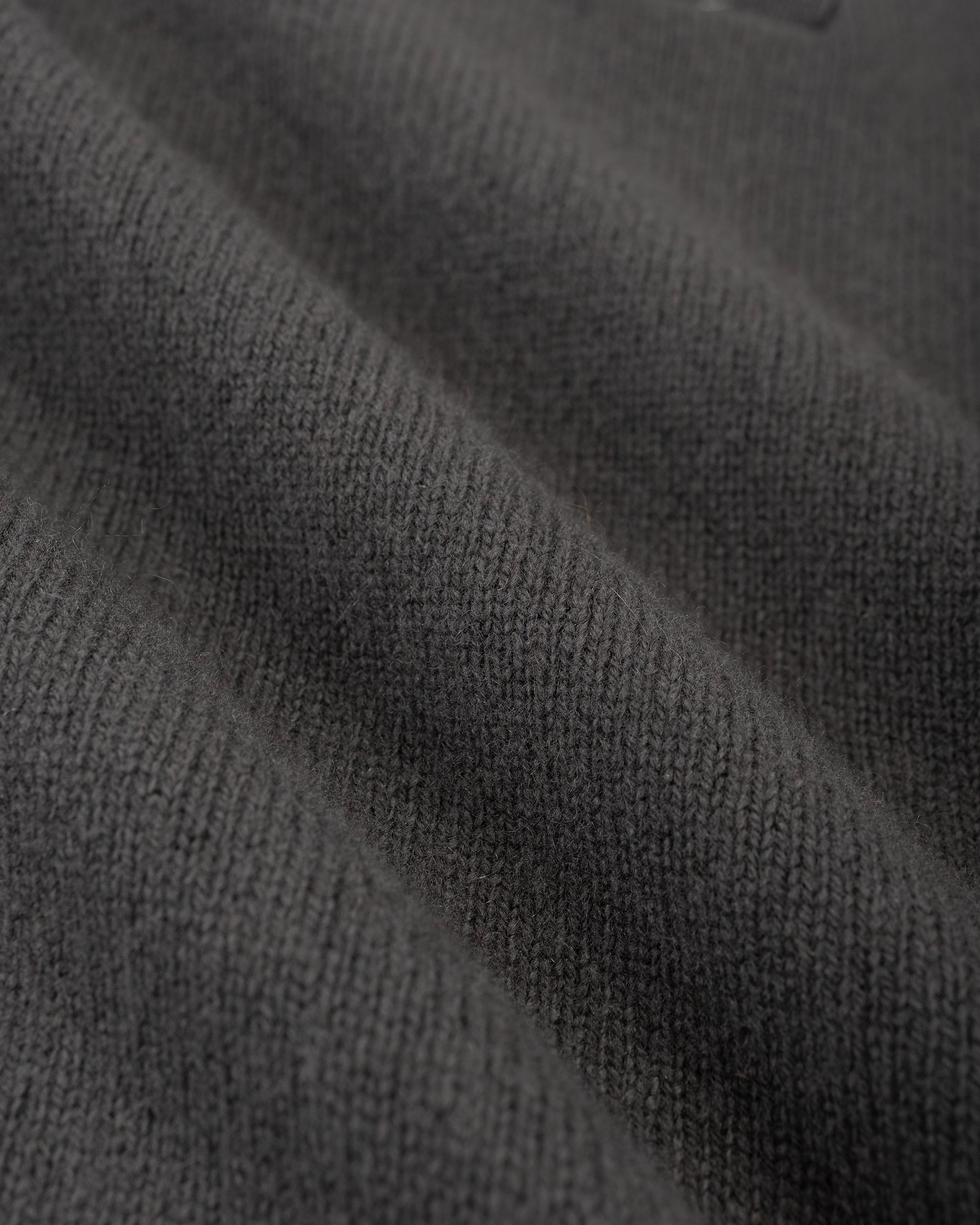Margaret Howell Seamless Pocket Polo Shirt Merino Cashmere Graphite