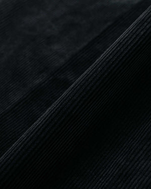 Margaret Howell Single Pleat Trouser Tough Cotton Cord Black Fabric