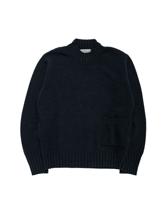 Margaret Howell Single Pocket Crew Geelong Lambswool Ink