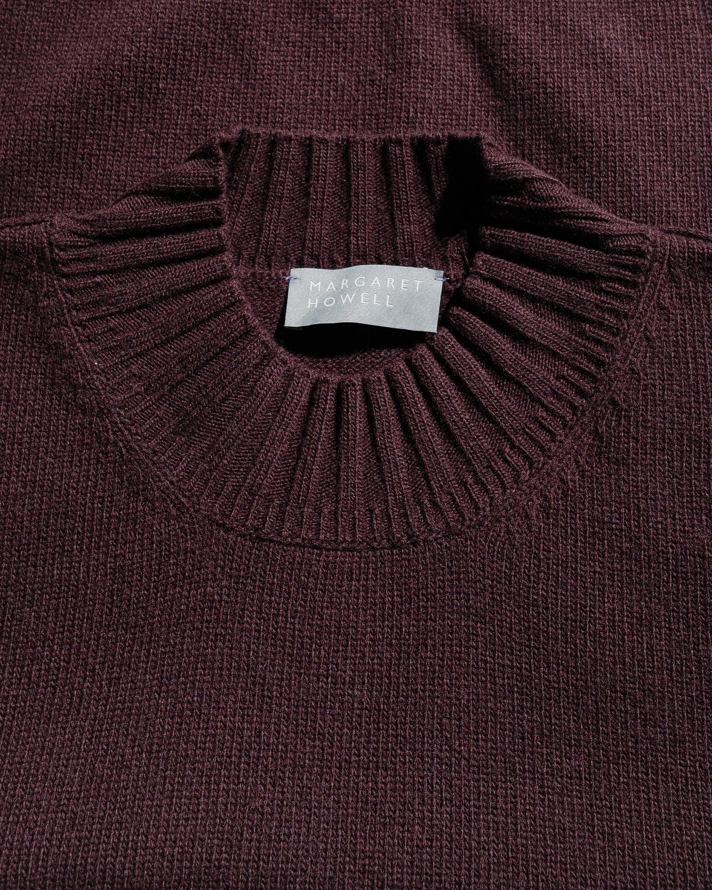 Margaret Howell Single Pocket Crew Geelong Lambswool Mahogany