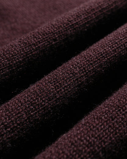 Margaret Howell Single Pocket Crew Geelong Lambswool Mahogany