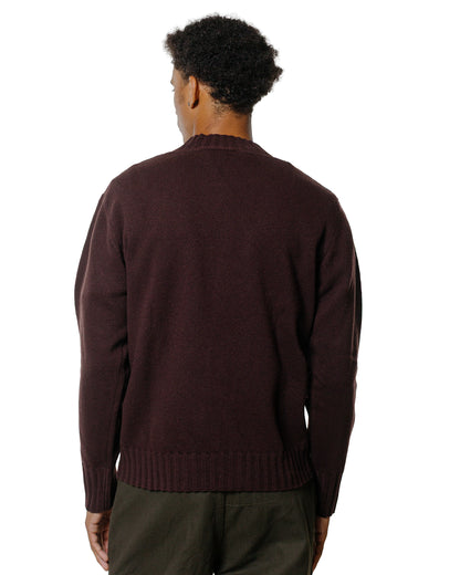 Margaret Howell Single Pocket Crew Geelong Lambswool Mahogany
