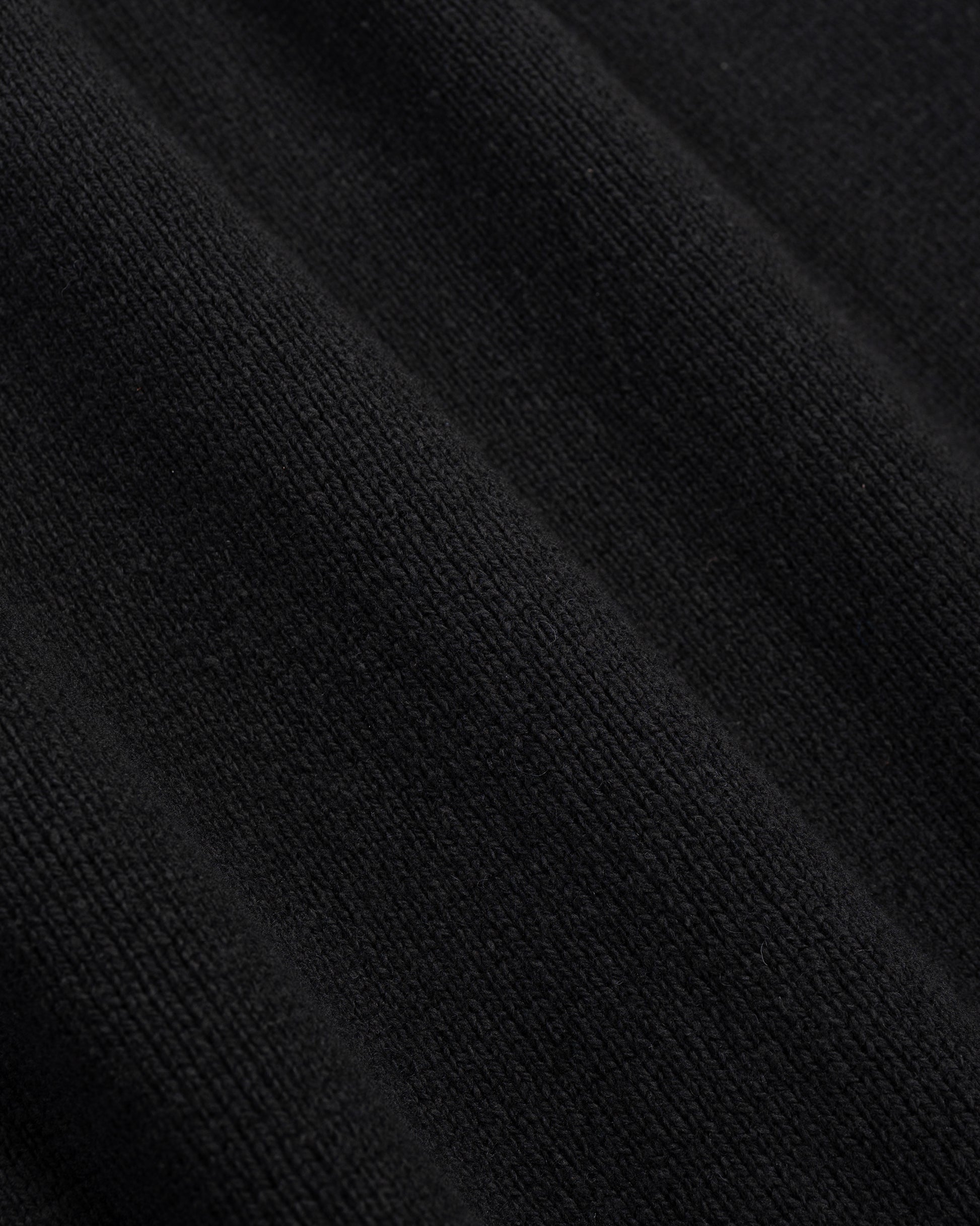 Margaret Howell Zip Up Polo Jumper Wool Cotton Black