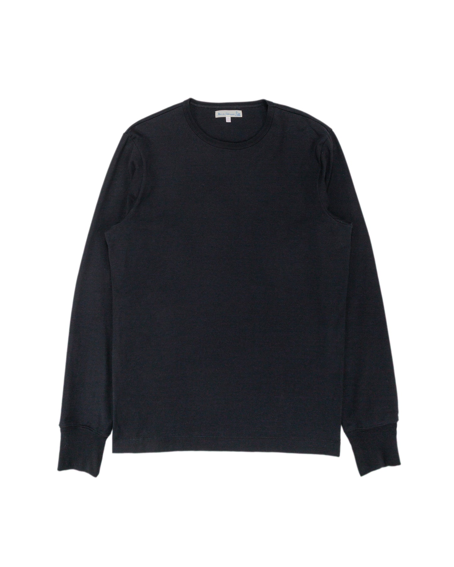 Merz B. Schwanen 2M15LS Vintage Machine Refined T-Shirt Deep Black