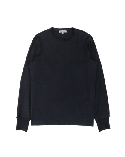 Merz B. Schwanen 2M15LS Vintage Machine Refined T-Shirt Deep Black